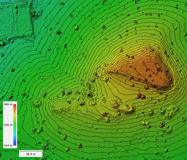 DTM surface and 0.5m contours from a aerial survey in rural western australia